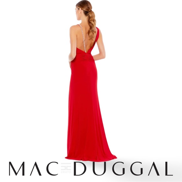 Mac Duggal Red Maxi Dress - Picture 2 of 6